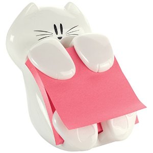 White Cat Shaped Pop Up Note Dispenser